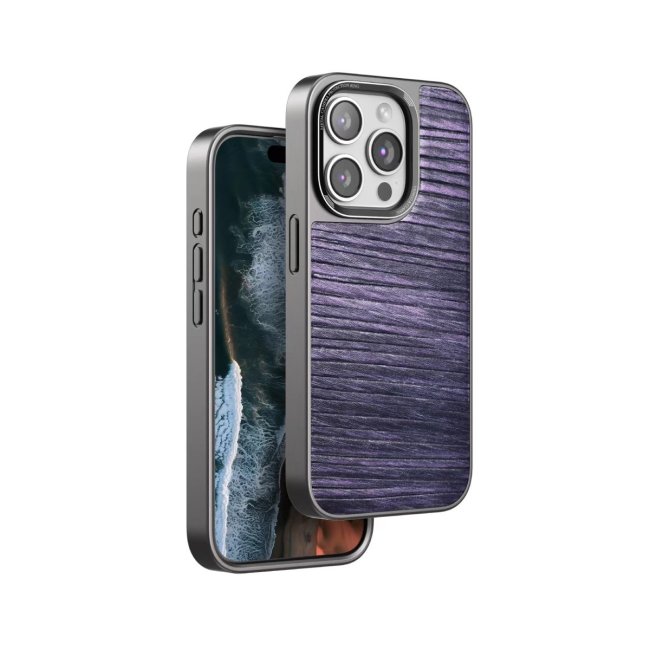 Venco İphone 15 Pro Max Wave Kapak - Derin Mor