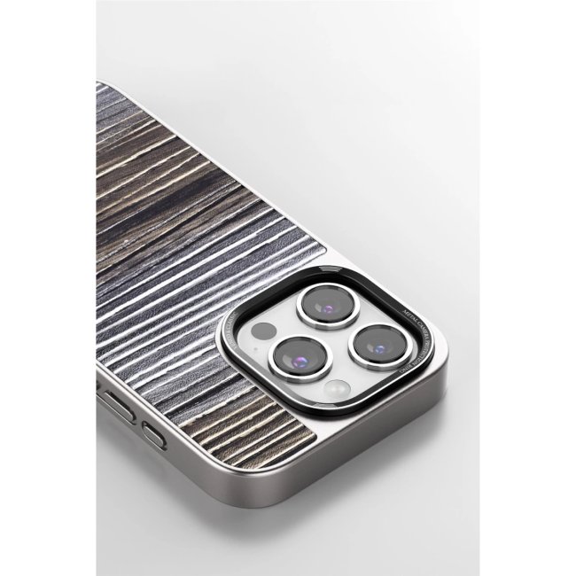 Venco İphone 15 Pro Max Wave Kapak - Koyu Kahve