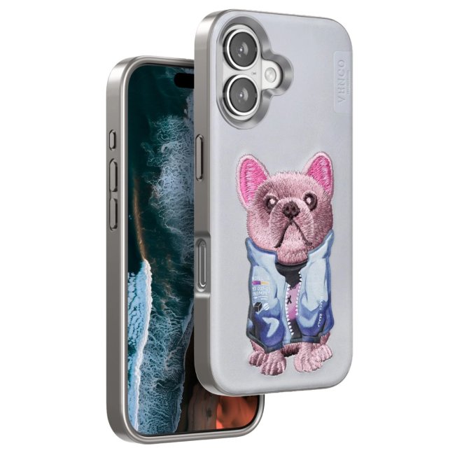 Venco İphone 16 Cute Desenli Kapak - Kahverengi