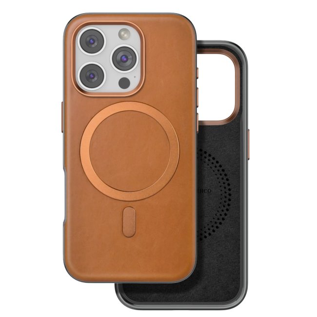 Venco İphone 16 Pro Max Puskas Magsafe Kapak - Açık Kahve