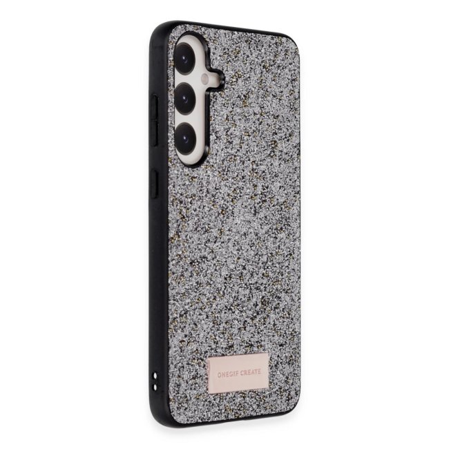 Onegif Samsung Galaxy A05s Bright Simli Kapak - Gümüş