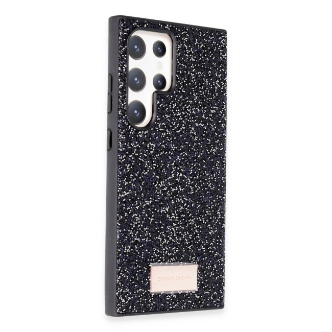 Onegif Samsung Galaxy S23 Ultra Bright Simli Kapak - Siyah