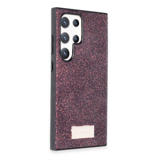 Onegif Samsung Galaxy S24 Ultra Bright Simli Kapak - Derin Mor