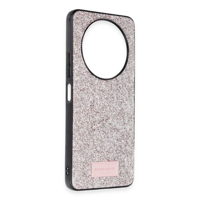 Onegif Xiaomi Redmi A3 4g Bright Simli Kapak - Gold