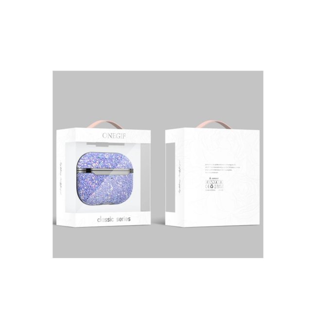 Onegif Airpods 3 (3.nesil) Bright Simli Airpods Kapak - Gold