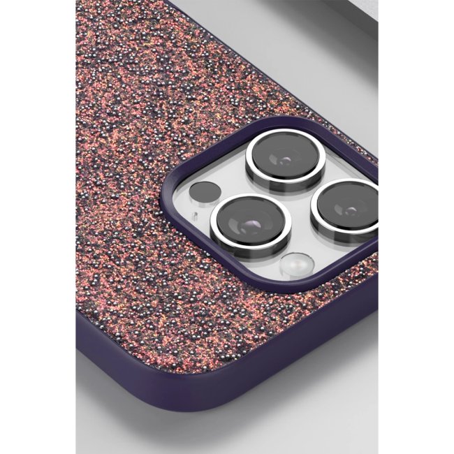 Onegif İphone 16 Pro Max Bright Simli Kapak - Pembe