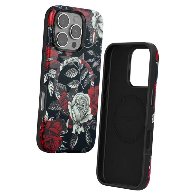 Onegif İphone 16 Pro Max Flower Series Magsafe Kapak - Siyah