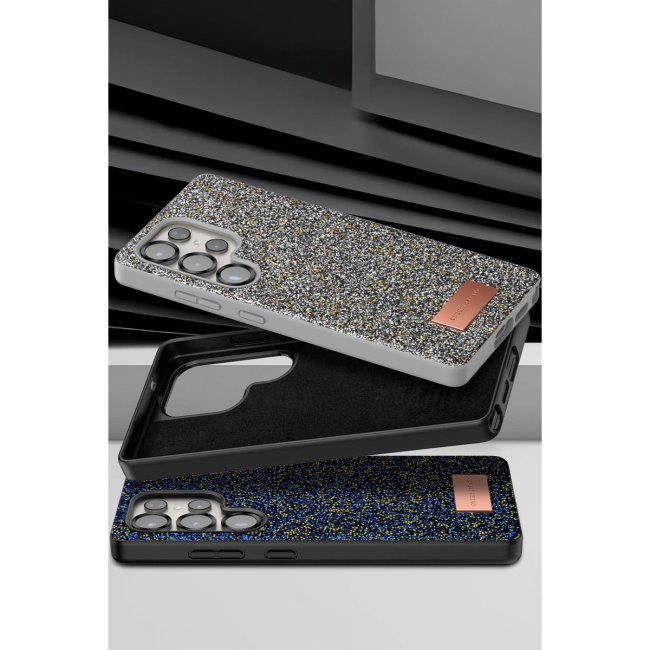 Onegif Samsung Galaxy S25 Ultra Bright Simli Kapak - Siyah