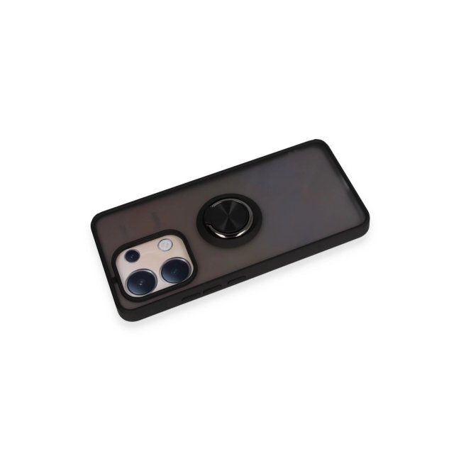 Xiaomi Redmi Note 13 4g Kılıf Montreal Yüzüklü Silikon Kapak - Siyah