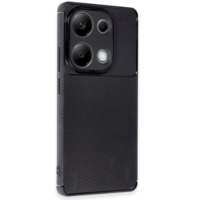 Xiaomi Redmi Note 13 Pro 4g Kılıf Auto Focus Karbon Kapak - Siyah