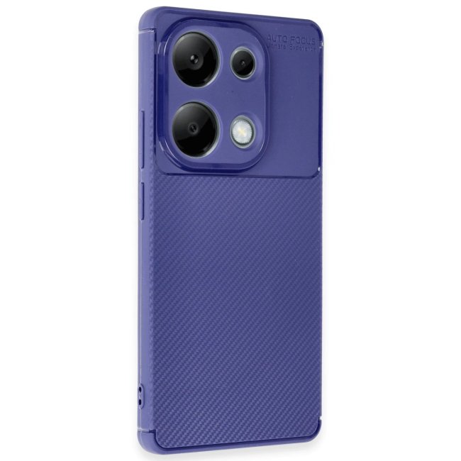 Xiaomi Redmi Note 13 Pro 4g Kılıf Auto Focus Karbon Kapak - Lacivert