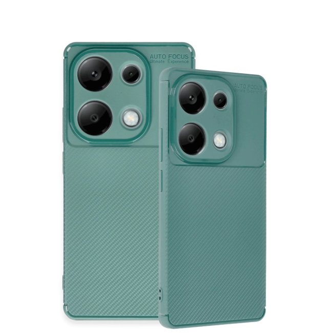 Xiaomi Redmi Note 13 Pro 4g Kılıf Auto Focus Karbon Kapak - Koyu Yeşil