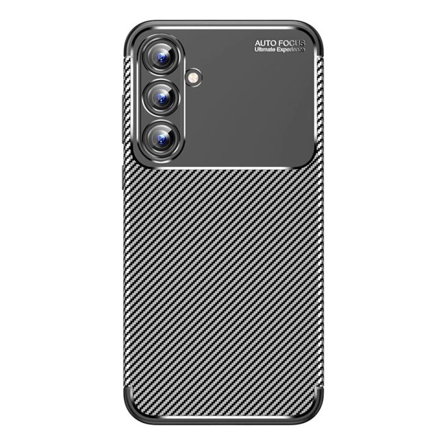 Samsung Galaxy A15 4g Kılıf Auto Focus Karbon Kapak - Siyah