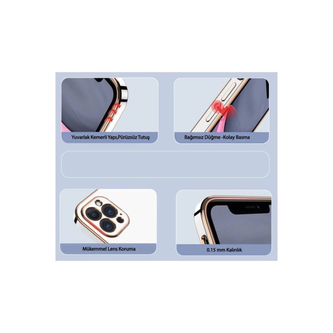 Samsung Galaxy A55 5g Kılıf Volet Silikon - Mavi