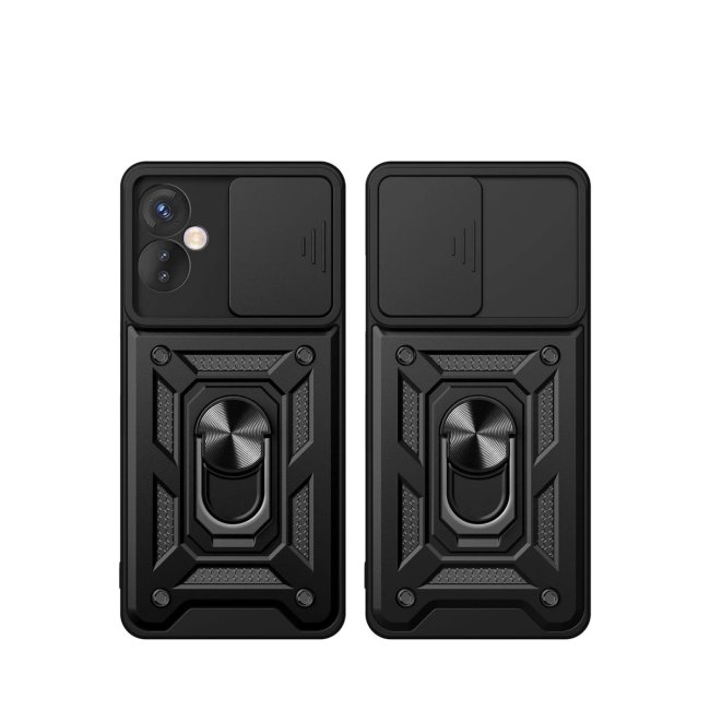 İnfinix Hot 40 Pro Kılıf Pars Lens Yüzüklü Silikon - Yeşil