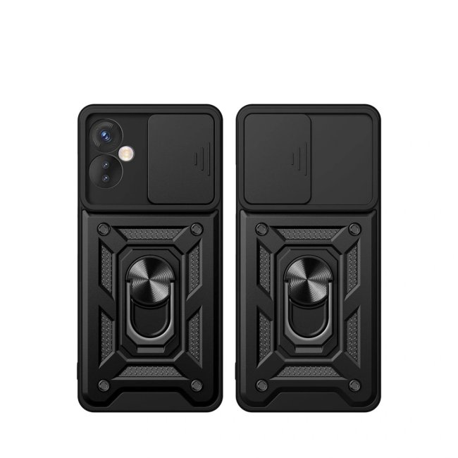 İnfinix Hot 30 5g Kılıf Pars Lens Yüzüklü Silikon - Gold