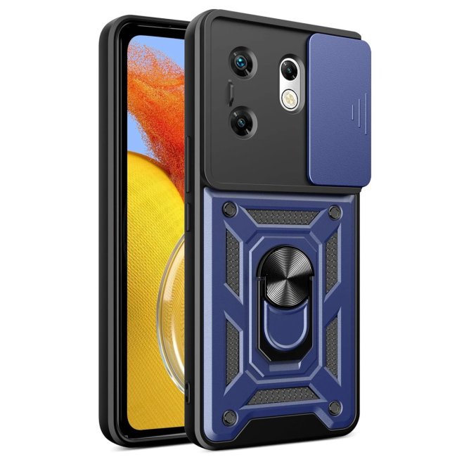 İnfinix Zero 30 4g Kılıf Pars Lens Yüzüklü Silikon - Lacivert