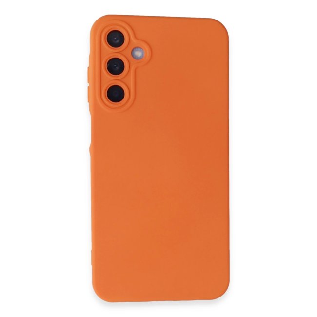 Samsung Galaxy A25 5g Kılıf Nano İçi Kadife Silikon - Turuncu