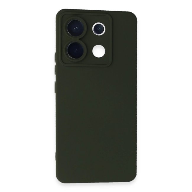 Xiaomi Redmi Note 13 Pro 5g Kılıf Nano İçi Kadife Silikon - Koyu Yeşil