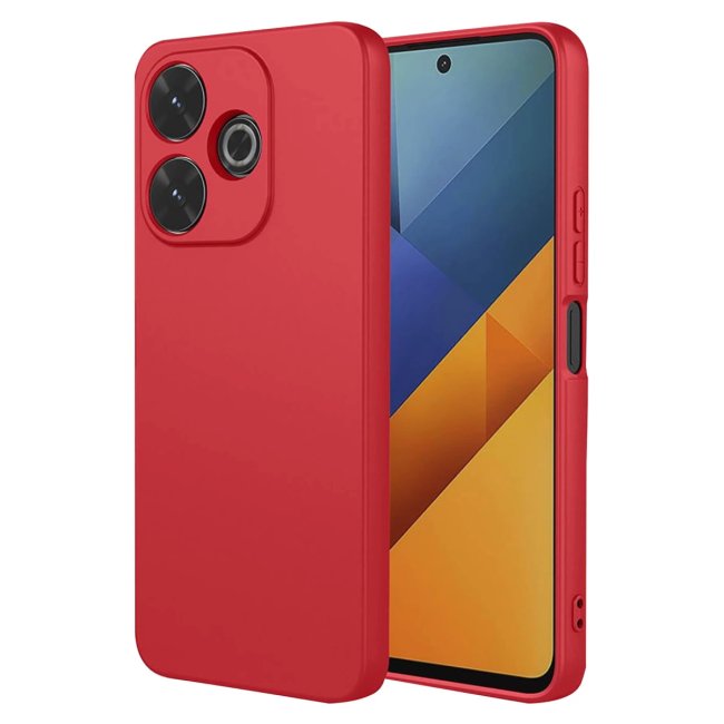 Xiaomi Redmi 13 4g Kılıf Nano İçi Kadife Silikon - Kırmızı