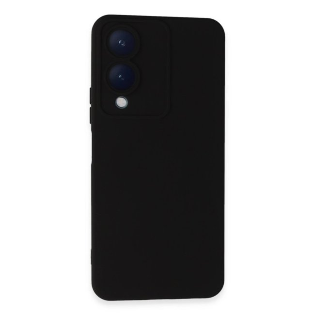 Vivo Y17s Kılıf Nano İçi Kadife Silikon - Siyah