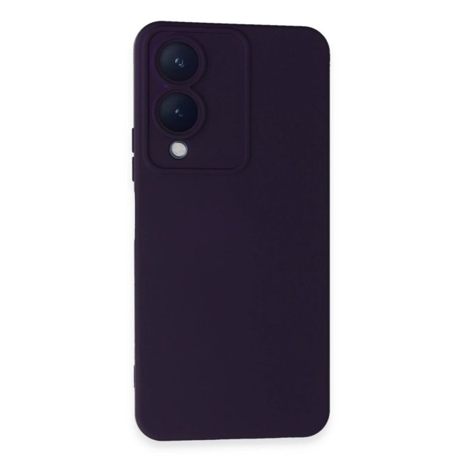 Vivo Y17s Kılıf Nano İçi Kadife Silikon - Mor