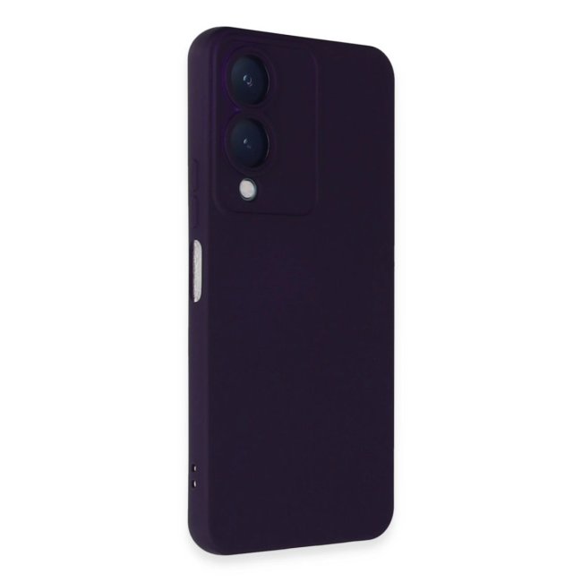 Vivo Y17s Kılıf Nano İçi Kadife Silikon - Mor