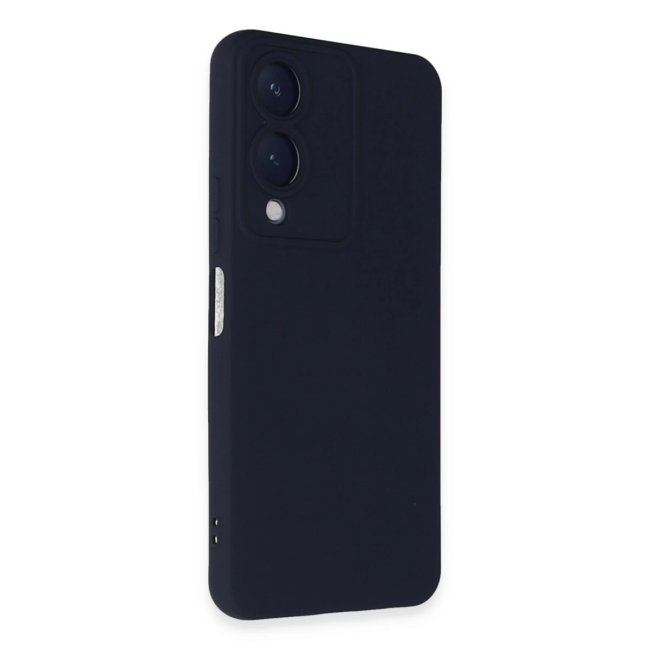 Vivo Y17s Kılıf Nano İçi Kadife Silikon - Lacivert