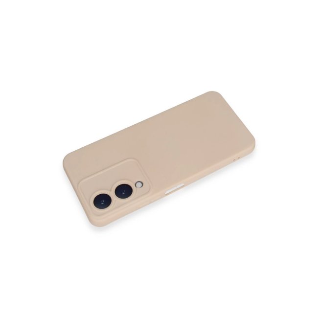 Vivo Y17s Kılıf Nano İçi Kadife Silikon - Pudra