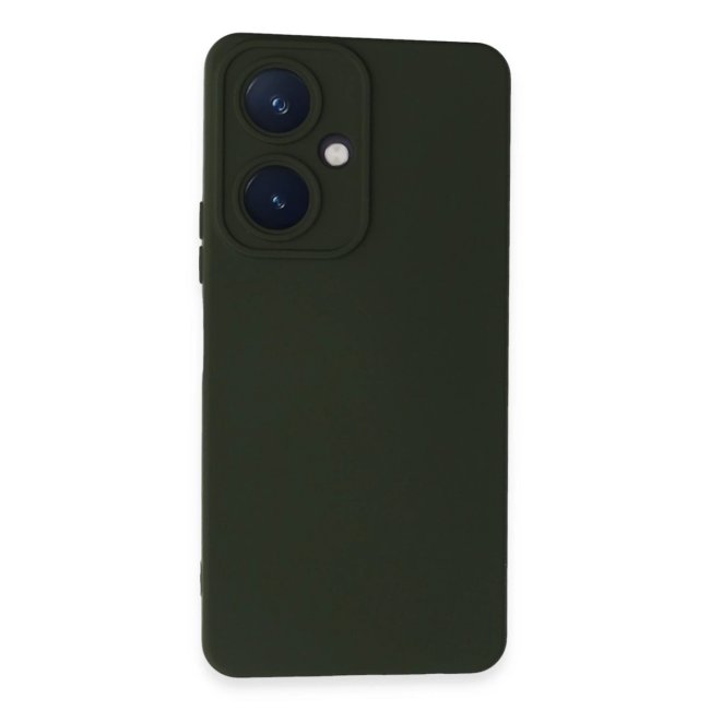 Vivo Y27 Kılıf Nano İçi Kadife Silikon - Koyu Yeşil
