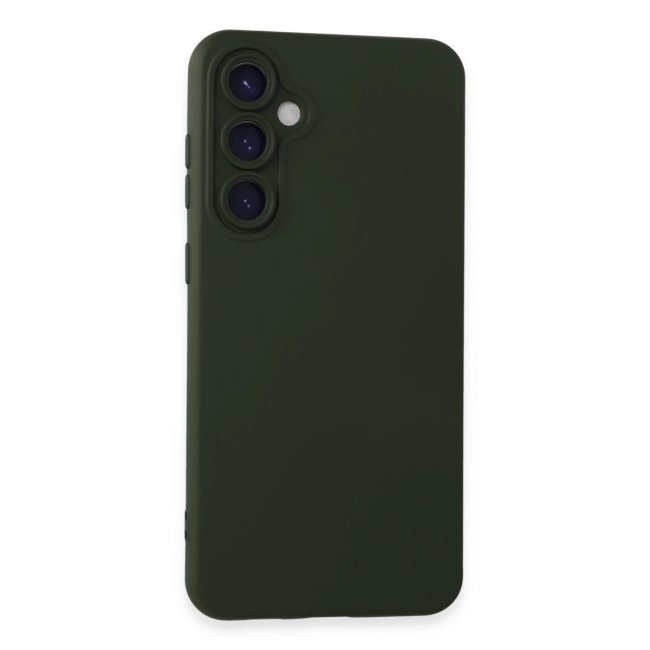 Samsung Galaxy S24 Kılıf Nano İçi Kadife Silikon - Koyu Yeşil