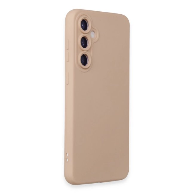 Samsung Galaxy S24 Kılıf Nano İçi Kadife Silikon - Pudra