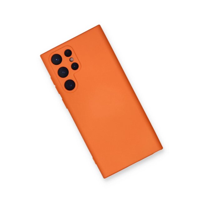 Samsung Galaxy S24 Ultra Kılıf Nano İçi Kadife Silikon - Turuncu