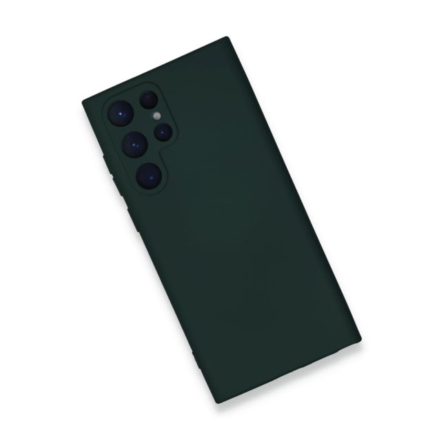 Samsung Galaxy S24 Ultra Kılıf Nano İçi Kadife Silikon - Koyu Yeşil