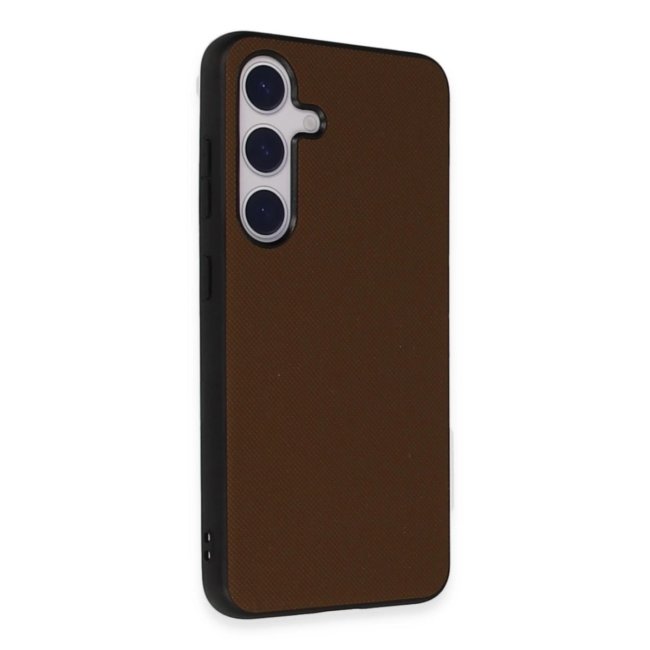 Samsung Galaxy S24 Kılıf Taft Kapak - Kahverengi