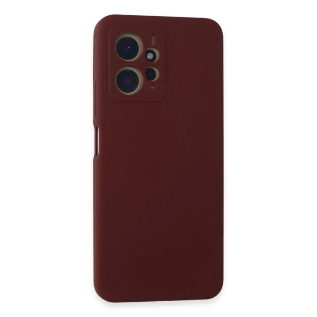 Xiaomi Redmi Note 12 4g Kılıf Nano İçi Kadife Silikon - Bordo
