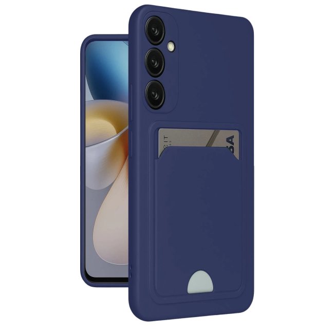 Samsung Galaxy A25 5g Kılıf Kelvin Kartvizitli Silikon - Lacivert