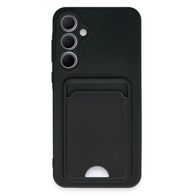 Samsung Galaxy A35 5g Kılıf Kelvin Kartvizitli Silikon - Siyah