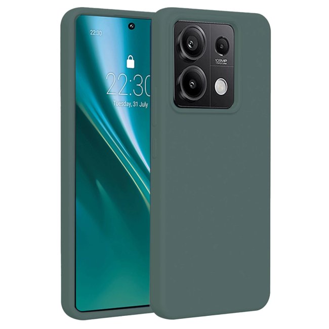 Xiaomi Redmi Note 13 Pro 4g Kılıf First Silikon - Koyu Yeşil