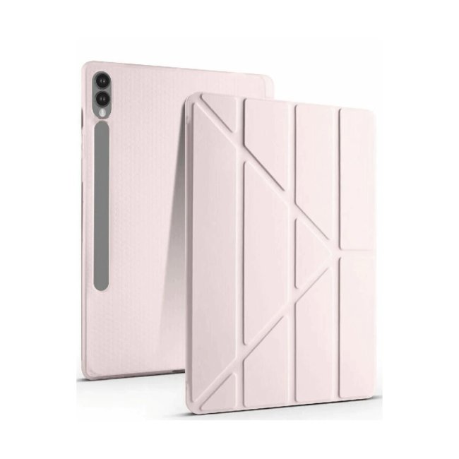 Samsung Galaxy X610 Tab S9 Fe Plus 12.4 Kılıf Kalemlikli Mars Tablet Kılıfı - Rose Gold