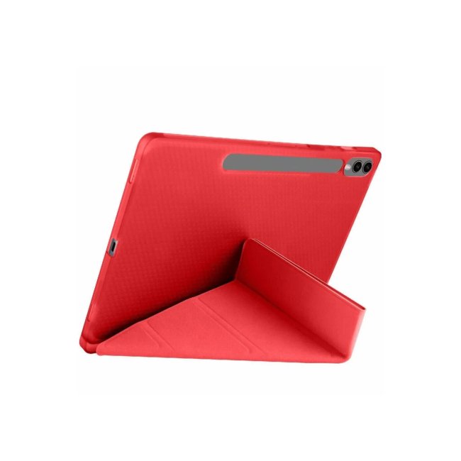 Samsung Galaxy X610 Tab S9 Fe Plus 12.4 Kılıf Kalemlikli Mars Tablet Kılıfı - Kırmızı