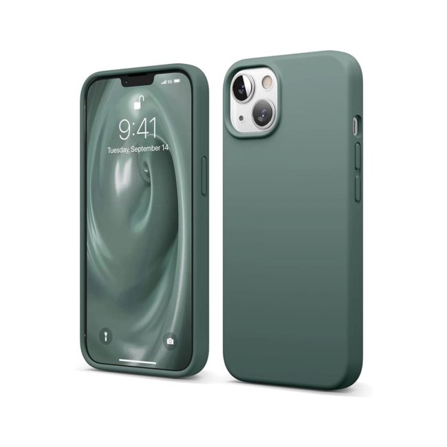 İphone 14 Kılıf First Silikon - Koyu Yeşil