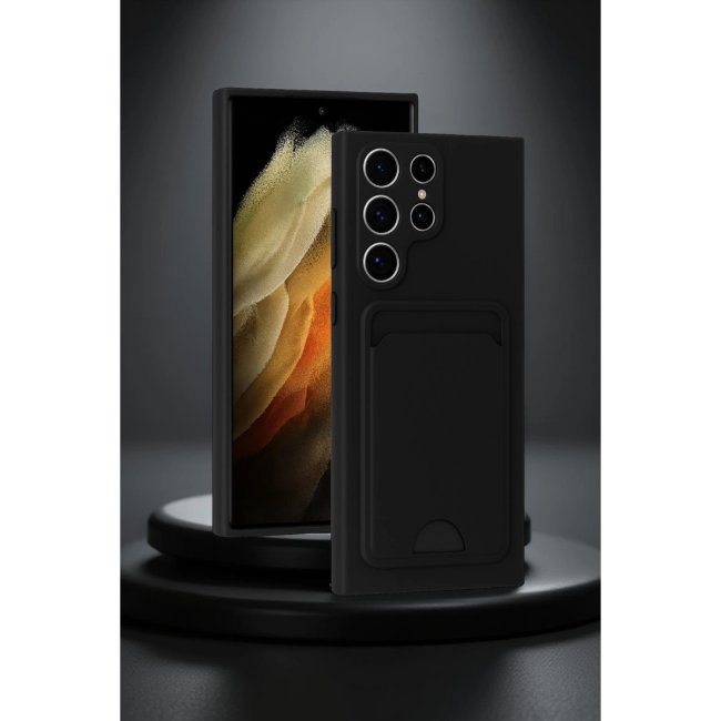 Samsung Galaxy S24 Ultra Kılıf Kelvin Kartvizitli Silikon - Mavi