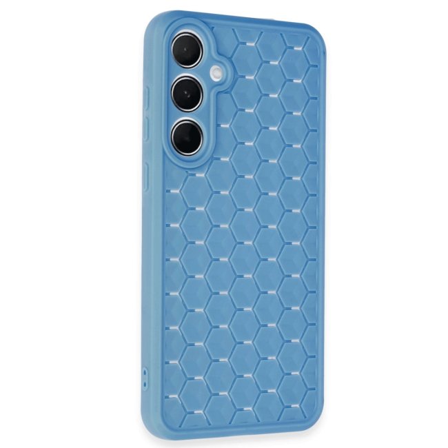 Samsung Galaxy A15 4g Kılıf Petek Silikon Kapak - Mavi