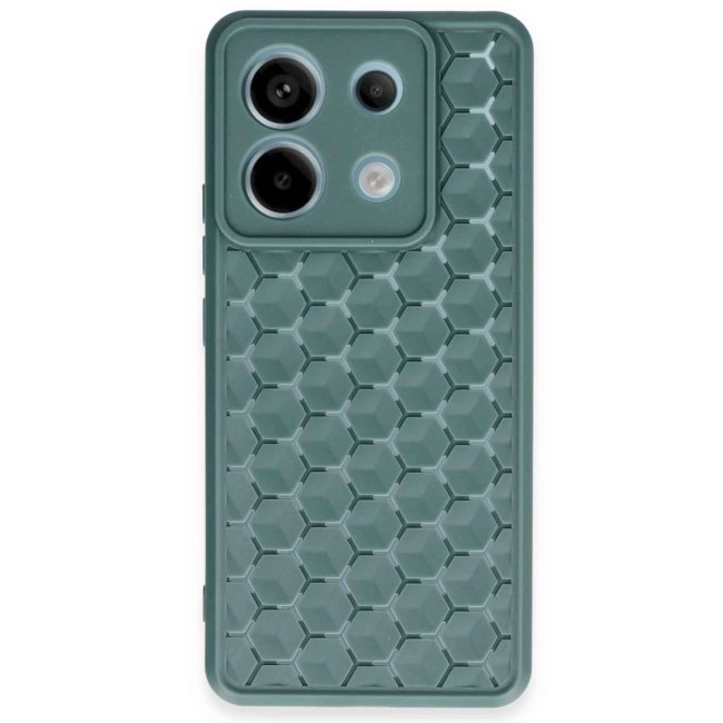 Xiaomi Redmi Note 13 Pro 5g Kılıf Petek Silikon Kapak - Koyu Yeşil