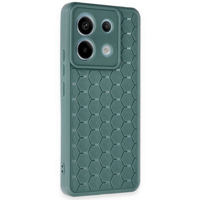 Xiaomi Redmi Note 13 Pro 5g Kılıf Petek Silikon Kapak - Koyu Yeşil
