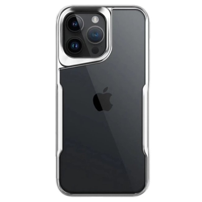 İphone 14 Pro Max Kılıf Boyi Silikon Kapak - Gümüş