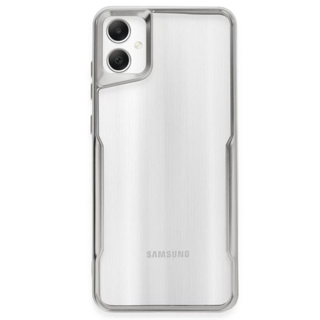 Samsung Galaxy A05 Kılıf Boyi Silikon Kapak - Gümüş
