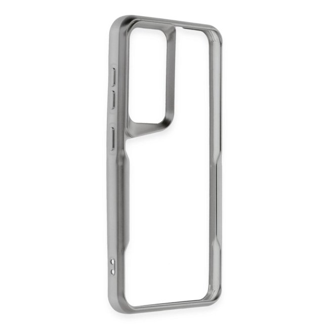 Samsung Galaxy S24 Kılıf Boyi Silikon Kapak - Gümüş