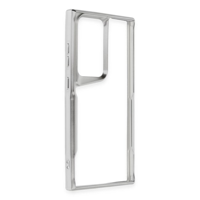 Samsung Galaxy S24 Ultra Kılıf Boyi Silikon Kapak - Gümüş